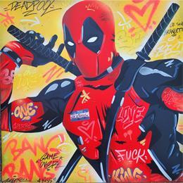 Gemälde Dead Pool von Kedarone | Gemälde Pop-Art Graffiti, Posca Pop-Ikonen