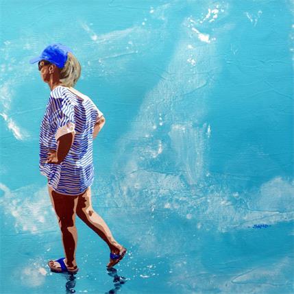 Peinture l'outremer et moi par Sand | Tableau Figuratif Acrylique Scènes de vie