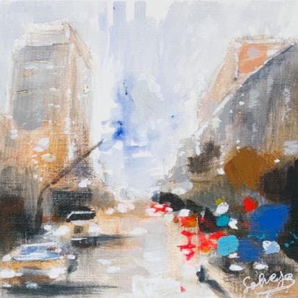 Peinture Streetlife 1 par Solveiga | Tableau Figuratif Acrylique Urbain