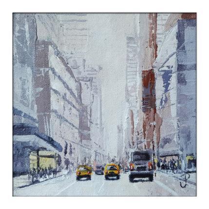 Peinture NYC street par Poumès Jérôme | Tableau Figuratif Acrylique Urbain