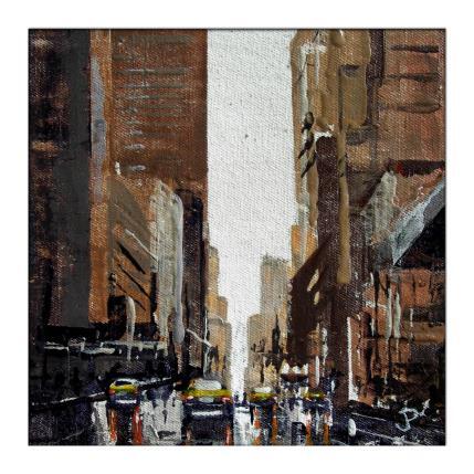 Peinture NYC Rainy day par Poumès Jérôme | Tableau Figuratif Acrylique Urbain
