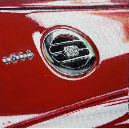 Peinture MGA ROUGE par Gilbert | Tableau Abstrait Acrylique minimaliste