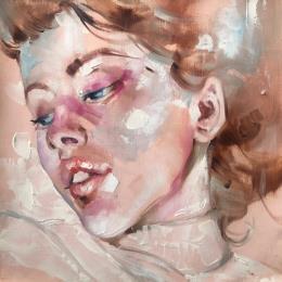 Peinture Rosa par Abbondanzia Monica | Tableau Figuratif Acrylique, Huile Portraits