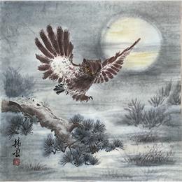 Pintura Hibou por Tayun | Pintura Figurative Ink Animals