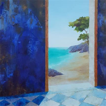 Peinture Vue sur mer par Bessé Laurelle | Tableau Figuratif Huile Marine, Paysages, Scènes de vie