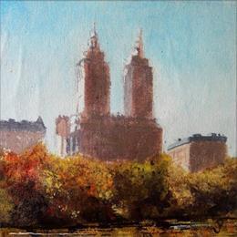 Pintura Central Park por Poumès Jérôme | Pintura Figurative Acrylic Urban