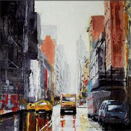 Pintura Sous la pluie por Poumès Jérôme | Pintura Figurative Acrylic Pop icons, Urban