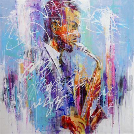 Peinture Jazz Man par Silveira Saulo | Tableau Figuratif Acrylique