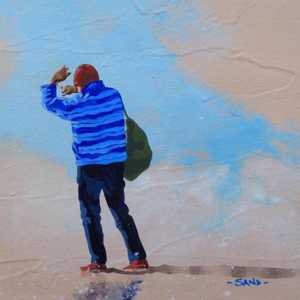 Peinture là-bas l'outremer par Sand | Tableau Figuratif Acrylique Scènes de vie