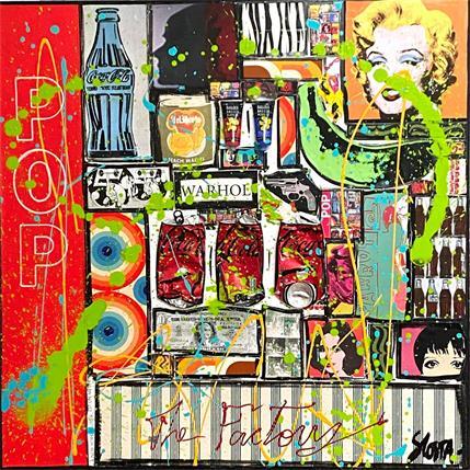 Peinture POP FACTORY par Costa Sophie | Tableau Pop-art Acrylique, Collage, Posca, Upcycling Icones Pop