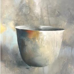 Peinture Bowl of dreams par Lundh Jonas | Tableau Figuratif Acrylique Minimaliste, Natures mortes