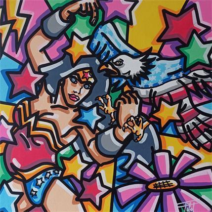 Peinture My body is not mine in America par Fifel | Tableau Pop-art Acrylique Icones Pop