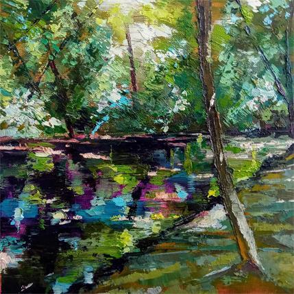 Peinture Rivière 3 par Chen Xi | Tableau Figuratif Huile Paysages