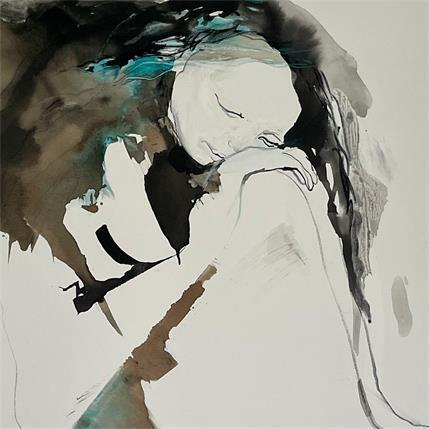 Painting Soupirs by YO&CO | Painting Figurative Ink Minimalist, Nude