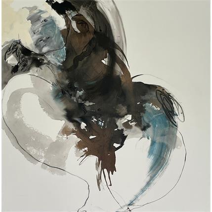 Peinture La balançoire par YO&CO | Tableau Figuratif Encre minimaliste, nu