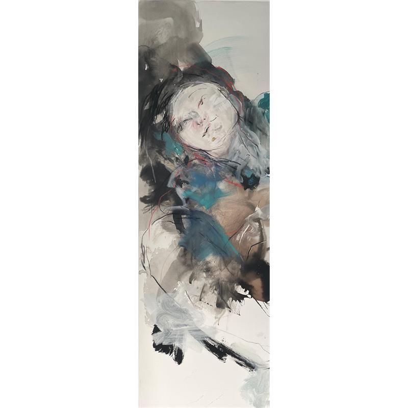 Painting Comme Deux  by YO&CO | Painting Figurative Ink Minimalist, Nude