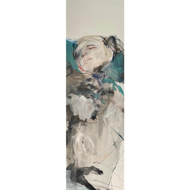 Peinture Gouttes d'eau par YO&CO | Tableau Figuratif Encre minimaliste, nu