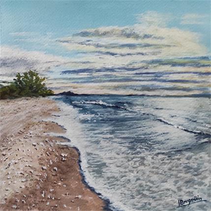 Peinture BUISSON AU LOIN par Bougouin Laurent | Tableau Figuratif Acrylique Marine