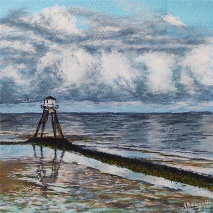 Peinture PHARE SUR PILOTIS par Bougouin Laurent | Tableau Figuratif Acrylique Marine