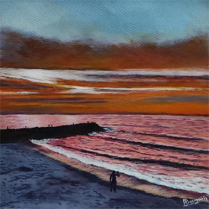 Peinture MER ROSE par Bougouin Laurent | Tableau Figuratif Acrylique Marine