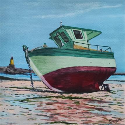 Peinture BATEAU DE PECHEUR FATIGUE par Bougouin Laurent | Tableau Figuratif Acrylique Marine