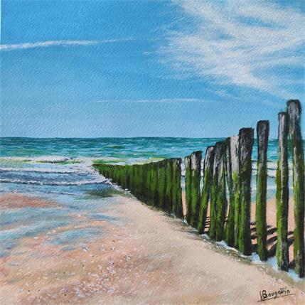 Peinture DROIT VERS LA MER par Bougouin Laurent | Tableau Figuratif Acrylique Marine