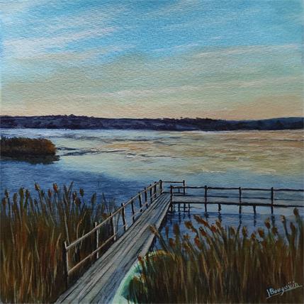 Peinture PONTON A ANGLE DROIT par Bougouin Laurent | Tableau Figuratif Acrylique Marine
