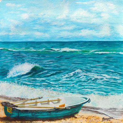 Peinture BARQUE PRETE POUR LE DEPART par Bougouin Laurent | Tableau Figuratif Acrylique Marine
