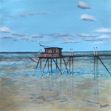 Peinture CABANE DE PECHEUR PERDUE par Bougouin Laurent | Tableau Figuratif Acrylique Marine