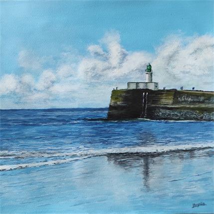 Peinture PHARE EN SECURITE par Bougouin Laurent | Tableau Figuratif Acrylique Marine