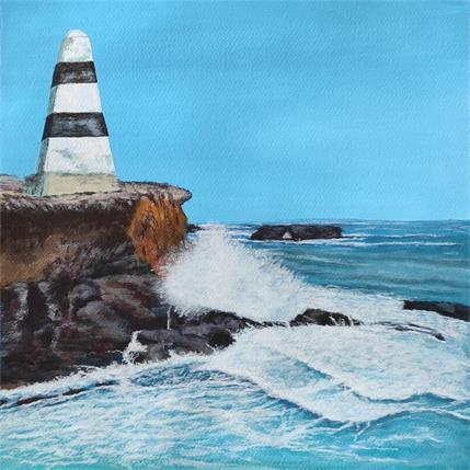 Peinture PHARE PYRAMIDE par Bougouin Laurent | Tableau Figuratif Acrylique Marine