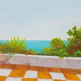 Painting Belle vue by Bessé Laurelle | Painting Figurative Oil Landscapes, Life style, Marine