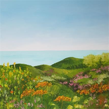 Peinture Là haut sur la colline par Bessé Laurelle | Tableau Figuratif Huile Paysages
