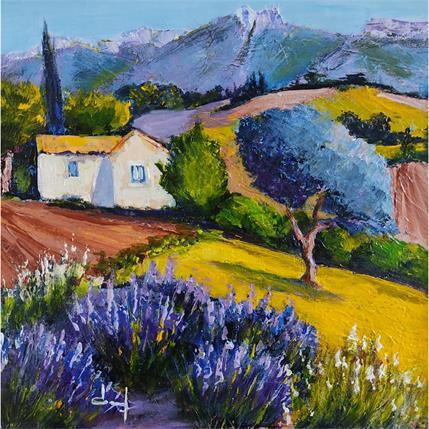 Peinture Eté provençal par Degabriel Véronique | Tableau Figuratif Huile Paysages