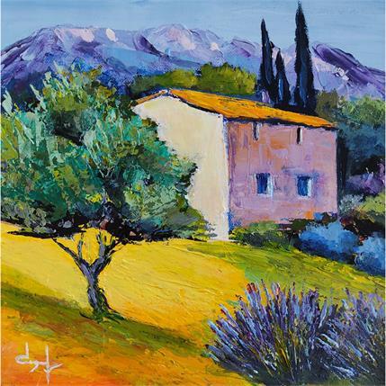 Peinture Un mas en Provence par Degabriel Véronique | Tableau Figuratif Huile Paysages