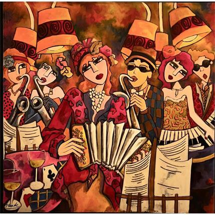 Peinture Enchantement musical par Fauve | Tableau Figuratif Acrylique Scènes de vie