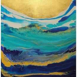 Pintura 873 Profondeurs Marines por Depaire Silvia | Pintura Abstract Acrylic, Wood Minimalist