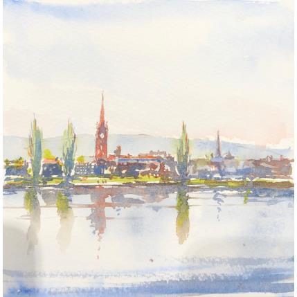 Painting Rheinreflexionen by Jones Henry | Painting Figurative Watercolor Landscapes, Urban