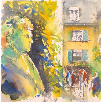 Peinture Beethoven beobachtet par Jones Henry | Tableau Figuratif Aquarelle Paysages, Urbain