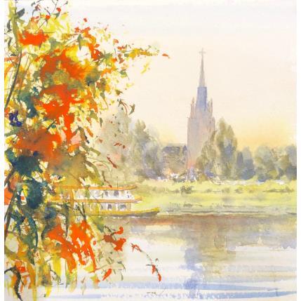 Painting Rheinschiff by Jones Henry | Painting Figurative Watercolor Landscapes, Urban