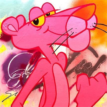Peinture FASHION PINK PANTHER par Mestres Sergi | Tableau Pop-art Carton, Graffiti Icones Pop