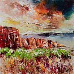 Peinture Arizona landscape in the wind par Reymond Pierre | Tableau Figuratif Huile Paysages