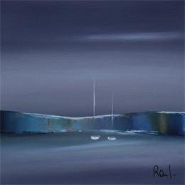 Painting Horizon marin 40 by Roussel Marie-Ange et Fanny | Painting Figurative Oil Marine, Pop icons