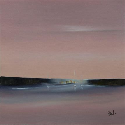 Painting Sérénité 40 by Roussel Marie-Ange et Fanny | Painting Figurative Oil Marine