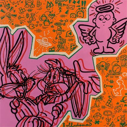 Painting Les amoureux by Belladone | Painting Pop-art Acrylic Pop icons