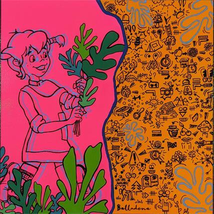 Peinture Bouquet de fleurs par Belladone | Tableau Pop-art Acrylique Icones Pop