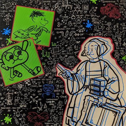 Painting Tableau noir by Belladone | Painting Pop-art Acrylic Pop icons