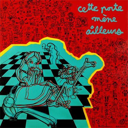 Painting Cette porte mène ailleurs by Belladone | Painting Pop-art Acrylic Pop icons