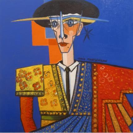 Peinture L'habit de lumière par Manesenkow Tania | Tableau Figuratif Huile Portraits