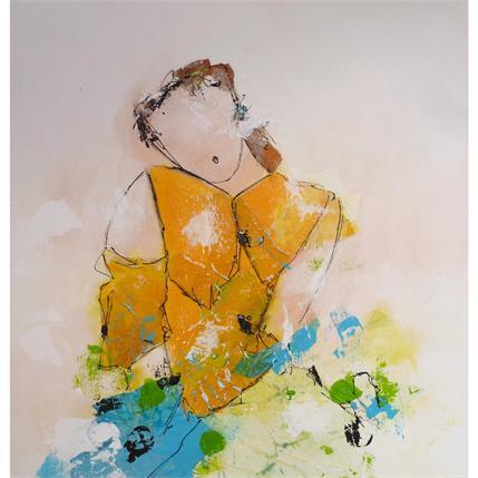 Peinture Bouton d'or par Han | Tableau Abstrait Portraits